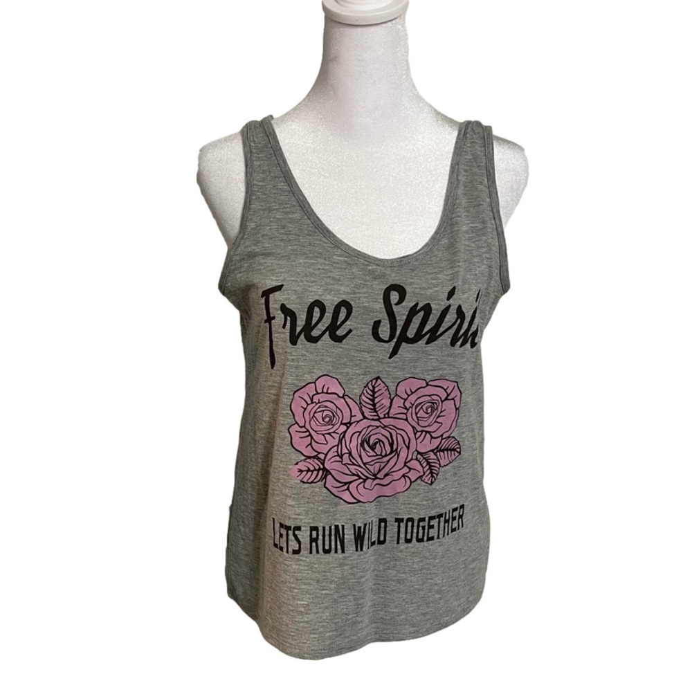 Inspired Hearts Rose Free Spirit Lets Run Wild Together Tank Top Women Size M - Picture 5 of 12